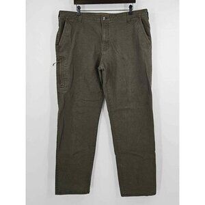 G.H. Bass & Co Heavy Duty Canvas For Hard Work Pants Green Mens Sz 40x34